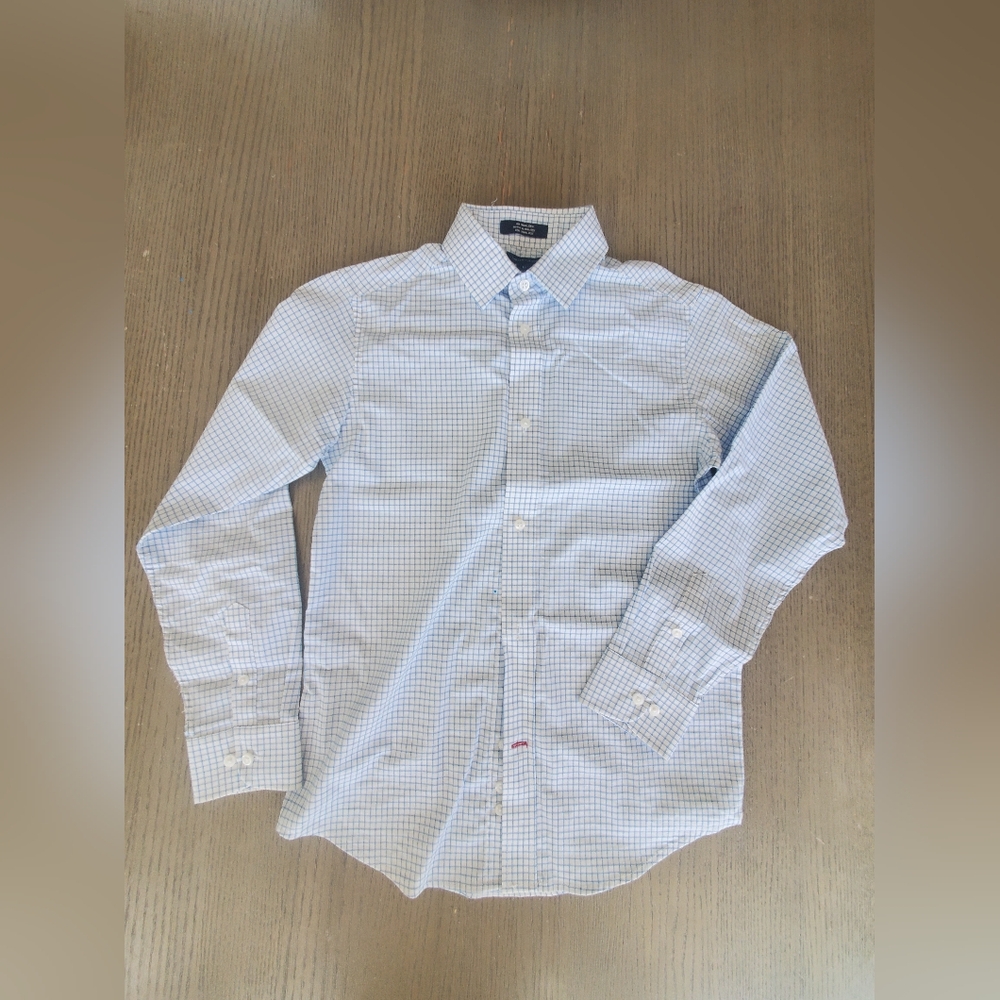 Tommy Hilfiger Kids Light Blue Checkered Button Down Shirt